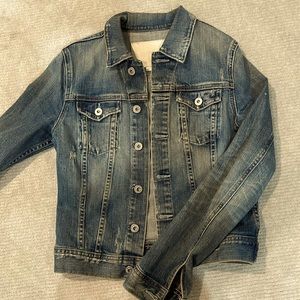 Adriano Goldschmied AG woman’s distressed denim jean jacket S